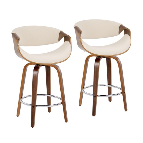 Curvini 26'' Fixed-height Counter Stool - Set Of 2